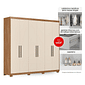 Guarda-Roupa Venice 6 Portas 100% MDF Demóbile - Amendoa/off White Guarda-Roupa Venice 6 Portas 100% MDF Demóbile - Amendoa/off White