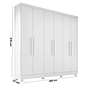 Guarda-Roupa Casal 6 Portas Sergipe Branco - Bianchi  Guarda-Roupa Casal 6 Portas Sergipe Branco - Bianchi