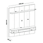 Painel para Tv até 75 Polegadas Belluno 1 Porta e LED Cinamomo/off White Artely Painel para Tv até 75 Polegadas Belluno 1 Porta e LED Cinamomo/off White Artely