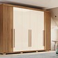 Guarda-roupa Casal Norton 6 Portas Nature/Off - Henn Guarda-roupa Casal Norton 6 Portas Nature/Off - Henn
