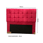 Cabeceira de Cama Box Casal 140cm Estofada Malu Prestissimo Vermelho Cabeceira de Cama Box Casal 140cm Estofada Malu Prestissimo Vermelho