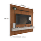 Painel Frisado Bali 2.4 para Tv até 75 Com Bancada Bali Jequitibá/off White - Lukaliam Painel Frisado Bali 2.4 para Tv até 75 Com Bancada Bali Jequitibá/off White - Lukaliam