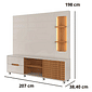 Estante Home Brise para TV até 75 Polegadas Lukaliam Off White New com Jequitibá Estante Home Brise para TV até 75 Polegadas Lukaliam Off White New com Jequitibá