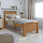 Cama Solteiro em MDF/MDP Lopas Athenas Plus Amendoa Clean/Off White Cama Solteiro em MDF/MDP Lopas Athenas Plus Amendoa Clean/Off White