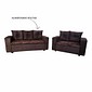 Conjunto de Sofá 3 e 2 Lugares Malu Estofados Ilhéus - Marrom Conjunto de Sofá 3 e 2 Lugares Malu Estofados Ilhéus - Marrom