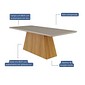 Sala de Jantar Mesa Helena com 8 Cadeiras Juliana  100% MDF 210X100 Retangular Cinamomo/Off White - Cimol