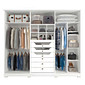 Guarda-Roupa Casal com Espelho 6 Portas em MDF Panan Móveis Guarapari Branco Guarda-Roupa Casal com Espelho 6 Portas em MDF Panan Móveis Guarapari Branco