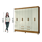 Guarda-Roupa Casal Moval Flórida 8 Portas Freijó/Off White Guarda-Roupa Casal Moval Flórida 8 Portas Freijó/Off White