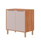 Cozinha Completa Esplêndida Cristal 5 Módulos 270cm 100% MDF MGM Móveis - Cinamomo/Of White