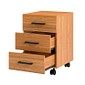 Gaveteiro 100% MDF Dalla Costa Industrial 3 Gavetas Freijo