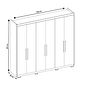 Guarda-Roupa Venice 6 Portas 100% MDF Demóbile - Amendoa/off White Guarda-Roupa Venice 6 Portas 100% MDF Demóbile - Amendoa/off White