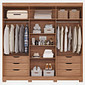 Guarda-Roupa Casal 100% MDF 6 Portas Panan Móveis Cecilia Cinamomo/Off White Guarda-Roupa Casal 100% MDF 6 Portas Panan Móveis Cecilia Cinamomo/Off White