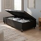 Base Bau Solteiro Ortolike Courino Preto 88x188X40 Base Bau Solteiro Ortolike Courino Preto 88x188X40