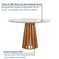 Mesa de Jantar Berlim Redonda 4 Cadeiras 100cm Cel Móveis - Cinamomo Off White