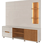 Estante Home Brise para TV até 75 Polegadas Lukaliam Off White New com Jequitibá Estante Home Brise para TV até 75 Polegadas Lukaliam Off White New com Jequitibá