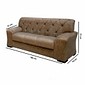 Conjunto de Sofá 2x3 Lugares Caribe Caramelo Capitonê Masterflex