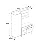 Kit Cozinha Esplêndida 3 Módulos 100% MDF 190cm MGM Móveis - Cinamomo/Off White