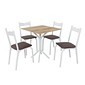 Conjunto Mesa com 4 Cadeiras para Cozinha 68cm Branco/Carvalho - Ciplafe Conjunto Mesa com 4 Cadeiras para Cozinha 68cm Branco/Carvalho - Ciplafe