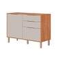 Kit Cozinha Esplêndida 3 Módulos 100% MDF 190cm MGM Móveis - Cinamomo/Off White