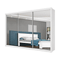 Guarda-Roupa Casal Com Espelho 100% MDF 3 Portas de Correr Toronto Branco Europa Guarda-Roupa Casal Com Espelho 100% MDF 3 Portas de Correr Toronto Branco Europa