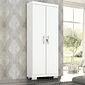 Armário Multiuso 2 Portas 100% MDF com Chave e Pés Branco iris - ACP Móveis Armário Multiuso 2 Portas 100% MDF com Chave e Pés Branco iris - ACP Móveis