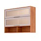 Cozinha Esplêndida Cristal 3 Módulos 100% MDF Cristaleira Reflecta com LED, MGM Móveis - Cinamomo/Of White
