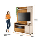 Estante Home TV 50 Polegadas HB Móveis Timber Com Rodízios Cinamomo/Off White Estante Home TV 50 Polegadas HB Móveis Timber Com Rodízios Cinamomo/Off White