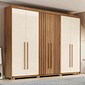 Guarda-roupa Casal Norton 6 Portas Nature/Off - Henn Guarda-roupa Casal Norton 6 Portas Nature/Off - Henn