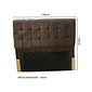 Cabeceira de Cama Box Casal 140cm Estofada Malu Prestissimo Marrom Cabeceira de Cama Box Casal 140cm Estofada Malu Prestissimo Marrom