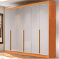 Guarda-Roupa Casal Curitiba 100% MDF 6 Portas Nature/Off White - Bianchi Móveis Guarda-Roupa Casal Curitiba 100% MDF 6 Portas Nature/Off White - Bianchi Móveis
