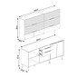 Cozinha Esplêndida Cristal 4 Módulos 100% MDF MGM Móveis - Cinamomo/Of White