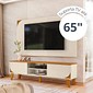 Combo Painel Duna 1.82 Suspensão + Rack Bancada para TV até 65 Polegadas - Cinamomo/Off White