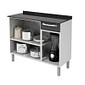 Balcão Rose em Aço 3 Portas 1 Gaveta, Preto - Itatiaia Balcão Rose em Aço 3 Portas 1 Gaveta, Preto - Itatiaia