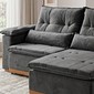 Sofá Retrátil Reclinável Imperador 230cm 2 Modulos  - Cinza