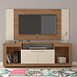 Rack Com Painel Para Tv Até 55 Polegadas Movie Buriti/Off White - Caemmun Rack Com Painel Para Tv Até 55 Polegadas Movie Buriti/Off White - Caemmun