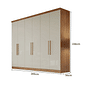 Guarda Roupa Casal 6 Portas 6 Gavetas 100% MDF Vertice Cumaru/Fendi - Novo Horizonte Guarda Roupa Casal 6 Portas 6 Gavetas 100% MDF Vertice Cumaru/Fendi - Novo Horizonte
