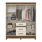 Guarda-Roupa Casal 6 Portas Itatiba Castanho/Off White Moval Guarda-Roupa Casal 6 Portas Itatiba Castanho/Off White Moval