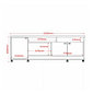 Bancada Rack para Sala Dallas Off White/Tauari 3 Portas 2 Prateleiras e Rodízios - Lukaliam Bancada Rack para Sala Dallas Off White/Tauari 3 Portas 2 Prateleiras e Rodízios - Lukaliam