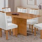 Conjunto Mesa 6 Cadeiras Salinas Retangular 160x80cm Tampo Londres Cinamomo