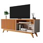 Rack Buriti Ripado para TV até 65 Polegadas 2 Portas Giga Móveis Off White/Nature 160cm Rack Buriti Ripado para TV até 65 Polegadas 2 Portas Giga Móveis Off White/Nature 160cm