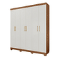 Guarda-Roupa Casal Em MDF 6 Portas Panan Milena Cinamomo/Grafiato Guarda-Roupa Casal Em MDF 6 Portas Panan Milena Cinamomo/Grafiato