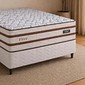 Cama Box Casal Molas Ensacadas 138x188x76 Design Fiore - Bege