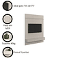 Painel Frisado Oslo 1.9 em MDF para TV até 75 Polegadas com Bancada Bali Off White - Lukaliam Móveis Painel Frisado Oslo 1.9 em MDF para TV até 75 Polegadas com Bancada Bali Off White - Lukaliam Móveis