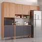 Cozinha Completa Modulada em MDF 4 Peças MGM Divina Freijó/Titanium Cozinha Completa Modulada em MDF 4 Peças MGM Divina Freijó/Titanium