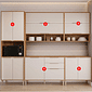 Cozinha Completa Modulada em MDF 5 Módulos MGM Esplêndida Freijó/Off White Cozinha Completa Modulada em MDF 5 Módulos MGM Esplêndida Freijó/Off White