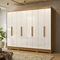 Guarda-Roupa Casal 8 Portas Moval Diplomata Freijó com off White Guarda-Roupa Casal 8 Portas Moval Diplomata Freijó com off White