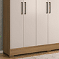 Guarda-Roupa Casal 6 Portas Pratico Amendoa/Off White - Demobile Guarda-Roupa Casal 6 Portas Pratico Amendoa/Off White - Demobile