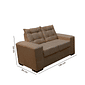 Conjunto de Sofá 2x3 Lugares Torun Caramelo Masterflex