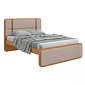 Cama Casal em MDF/MDP Lopas Leder Amendoa Clean/Bege Cama Casal em MDF/MDP Lopas Leder Amendoa Clean/Bege