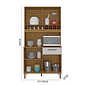 Armário de Cozinha Kit 6 Portas 1 Gaveta em MDF  Ronipa Tannat Amendoa/Branco Armário de Cozinha Kit 6 Portas 1 Gaveta em MDF  Ronipa Tannat Amendoa/Branco